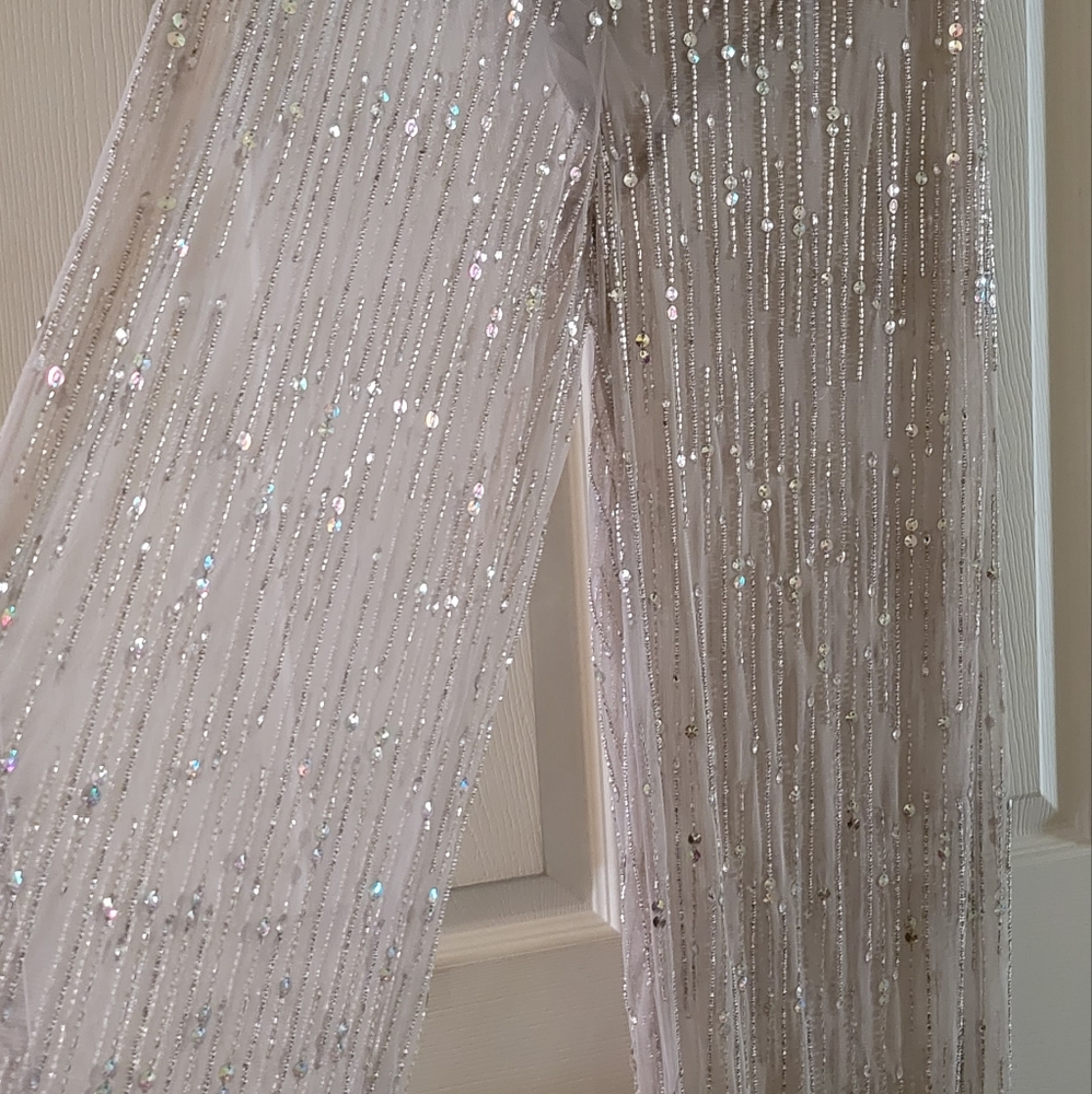 Asos sheer beaded wide leg pants